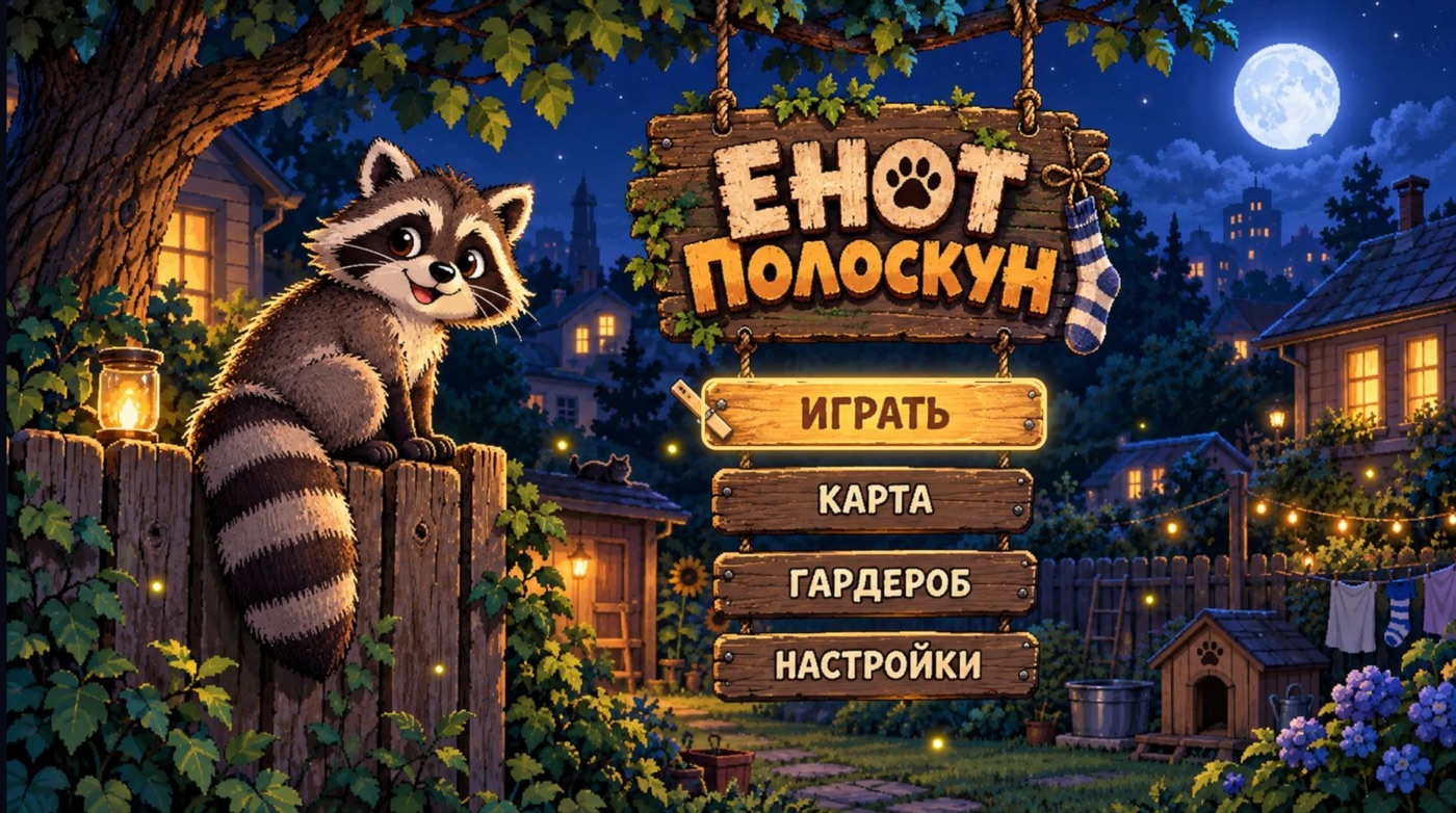 «Енот Полоскун» — HTML5-игра