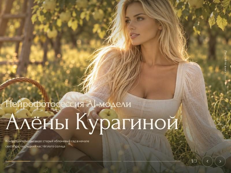Скриншот проекта Нейрофотосессия «Антоновка»