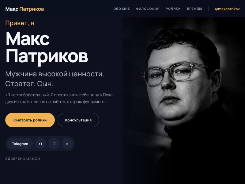 Скриншот проекта Макс Патриков